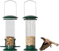 needs&wants&reg; 2er Set: Vogelfutterspender zum Aufh&auml;ngen Metall Edelstahl...