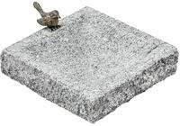 Dehner Vogeltr&auml;nke eckig, mit Bronze-Vogel, 30 x 30 x 7 cm, Granit, grau