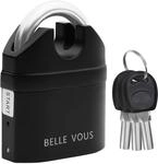 Belle Vous Diebstahlsicheres Vorh&auml;ngeschloss mit 110db Alarm & 3 Schl&uuml;ssel -