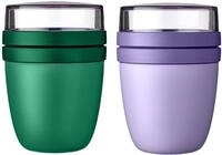 Mepal | Lunchpot Ellipse Mixed | Vivid Green + Vivid Lilac | M&uuml;slibecher to go 