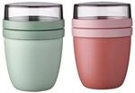 Mepal | Lunchpot Ellipse Mixed | Nordic Sage + Vivid Mauve | M&uuml;slibecher to go 