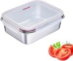 Westmark Edelstahl Lunchbox &ndash; Auslaufsichere Brotdose &ndash; Mikrowellen- & Ofenfest,