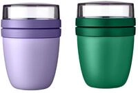 Mepal - Lunchpot Mini Ellipse Mixed - Vivid Lilac + Vivid Green &ndash; 300 ml