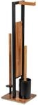 WENKO Stand WC-Garnitur Mod. Rivalta aus schwarz lackiertem Stahl und...