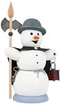 Kuhnert Rauchmann/R&auml;ucherfigur aus Holz - Schneemann als Nachtw&auml;chter - ca....