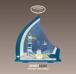 weigla - LED Lichterspitze original Erzgebirge I Motiv Maritim I LED...