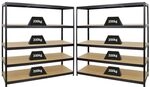 PROREGAL Mega Deal 2er-Set Schwerlastregal Giant Elephant 180x180x60cm mit 5...