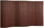 Homestyle4u Paravent Raumteiler Bambus Dunkelbraun Innen 145 cm H&ouml;he