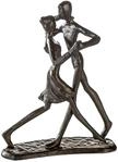 Casablanca Skulptur Dancing, Deko Figur Braun, Metall Statue Wohnzimmer, B&uuml;ro