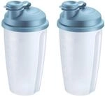 Westmark 2 Mix- und Sch&uuml;ttelbecher mit Mess-Skala &ndash; Praktischer Shaker mit