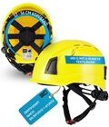 PRO FIT Arbeitsschutzhelm D!-Rock Neongelb - Bel&uuml;fteter Bauhelm mit Drehrad -...