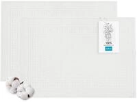 ZOLLNER 2er Set Badematten in 50x70 cm - weiches und saugstarkes Waffelmuster in