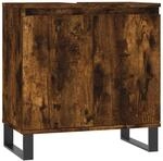 vidaXL Badezimmerschrank, Waschbeckenunterschrank mit viel Stauraum, Badschrank...