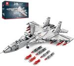 Reobrix J-15 Kampfjet Geb&auml;ude Set Milit&auml;rflugzeug Jet mit beweglichen...