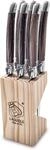 Laguiole Style de Vie Steakmesser Premium Line, 1,8mm Dicke, 6-teilig, Holzfarbe,