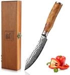zayiko Minami Damast Steakmesser mit 12 cm Klinge aus 67 Lagen Damaststahl, VG10