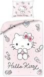 Hello Kitty Makeup Bettw&auml;sche 140x200 + Kissenbezug Rosa Mikrofaser weich