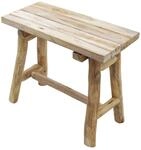 Spetebo Teakholz Blumenhocker Natur rechteckig 43 x 38 cm