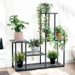 DanDiBo Blumentreppe Indoor Metall Schwarz 4 Ebenen 96579 Blumenst&auml;nder Modern