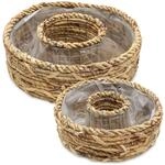 Spetebo Pflanzring Wasserhyazinthe mit Folie 2er Set 36-30 cm