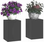 vidaXL Pflanzenst&auml;nder 2 pcs Schwarz 24 x 24 x 35 cm Stahl, Moderner...