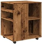 vidaXL Rollschrank Altholz-Optik 60x53x72 cm Holzwerkstoff, Aktenschrank,