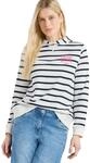 Cecil Sweatshirt mit Kapuze und Chestprint universal Blue L