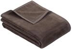 Ibena Berlin Wolldecke 150x200 cm - Premium Kuscheldecke Natur, hochwertige