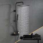 G&ouml;rbach Regendusche Duschsystem Wassersparend, Edelstahl Duschset mit Armatur mit