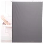 Relaxdays Duschrollo, 120x240 cm, Seilzugrollo f&uuml;r Dusche & Badewanne, Decke &