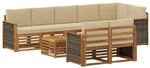 vidaXL Sofagarnituren Massivholz Akazie, Garten-Sofa, modulares Ecksofa,...