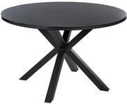 Beliani Gartentisch Keramik Aluminium schwarz rund ⌀ 120 cm X-Beine modern...