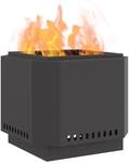 vidaXL Rauchfreier Feuerkorb Schwarz 58 x 58 x 51 cm, Garten und Terrasse,...