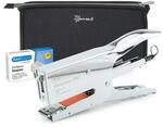 Rapesco 1626 Porpoise ONE Bypass-Heftzange mit Germ-Savvy Aufbewahrungstasche und