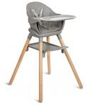 Kikkaboo Kinderhochstuhl Woody 3 in 1 Holzbeine Kinderstuhl Fu&szlig;st&uuml;tze Tablett,