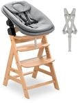 hauck Hochstuhl mit Neugeborenenaufsatz, Alpha Newborn Set PRO Nature Grey