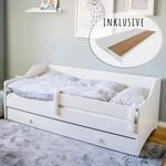 Kids Collective Kinderbett Jugendbett 80x180 cm mit Matratze Rausfallschutz...