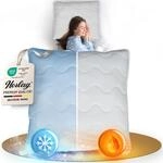 Herlag Kopfkissen 80x80cm - 2-in-1 Wendbares Kissen mit Sommer- & Winterseite -