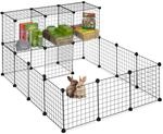 Relaxdays Freilaufgehege f&uuml;r Kleintiere, erweiterbares DIY Stecksystem, HxBxT: 72 x