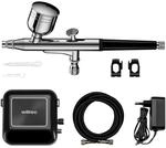 Wiltec HS-A10K Kompressor Zubeh&ouml;r Set 2,8 bar, Airbrush Set 12 V,...