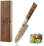 zayiko MysticMagma Kupfer-Damastmesser Santoku klein I 12 cm Klinge aus 67 Lagen
