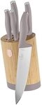 Berlinger Haus Messerset mit St&auml;nder BAMBUS 6-tlg. Taupe Kollektion BH-2756
