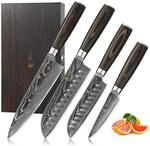 Wakoli EDIB Essentials Scharfes Damast K&uuml;chenmesser Messerset - Chefmesser,...