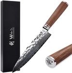 Wakoli Nussbaum Chefmesser mit 20 cm Klinge aus 67 Lagen Damaststahl mit VG10...