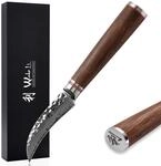 Wakoli Nussbaum Sch&auml;lmesser mit 8 cm Klinge aus 67 Lagen Damaststahl mit VG10...