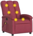 vidaXL Massage-Relaxsessel, weinroter Stoff