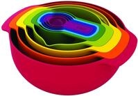 Joseph Joseph Nest 9 Plus, 9-teiliges kompaktes Lebensmittelzubereitungsset mit Sieb