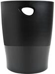 Exacompta 453014D ECOBIN 8er Pack Papierkorb EcoBlack 15 Liter mit Griffen. Eleganter