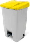 BRB Tretabfalleimer mit Rollen, Inhalt 80 Liter, HxBxT 740x490x420 mm, Korpus...