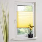 Liedeco&reg; Plissee verspannt mit Klemmtr&auml;ger / 45 x 150 cm Lemon Yellow (gelb)